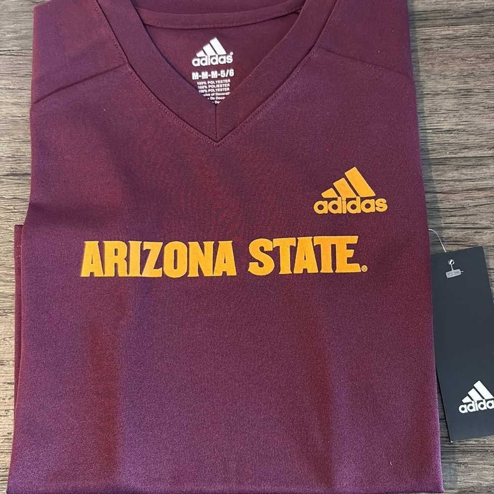 NWT [Adidas] Arizona State ASU Sun Devils NCAA Football Jersey Little Kids M 5/6 - Picture 4 of 9